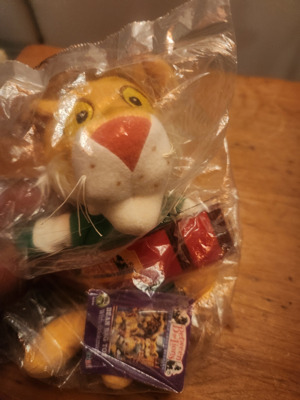 Between the Lions Bean Bag Toy - Yellow Plush with Orange Accents